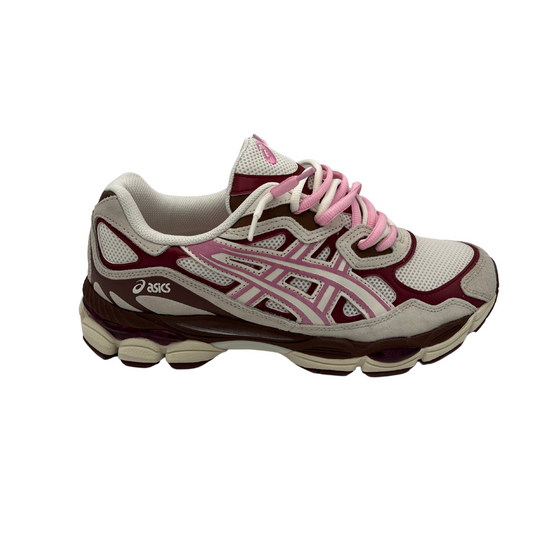 Asics gel nyc cream sweet pink double laced.