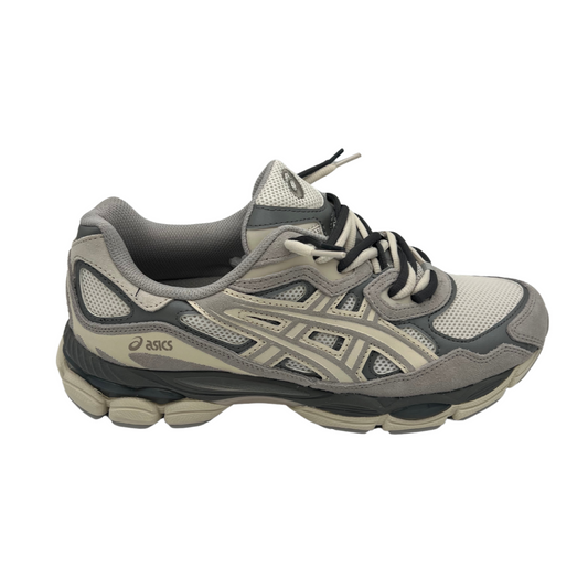 Asics gel nyc cream oyster grey double laced.
