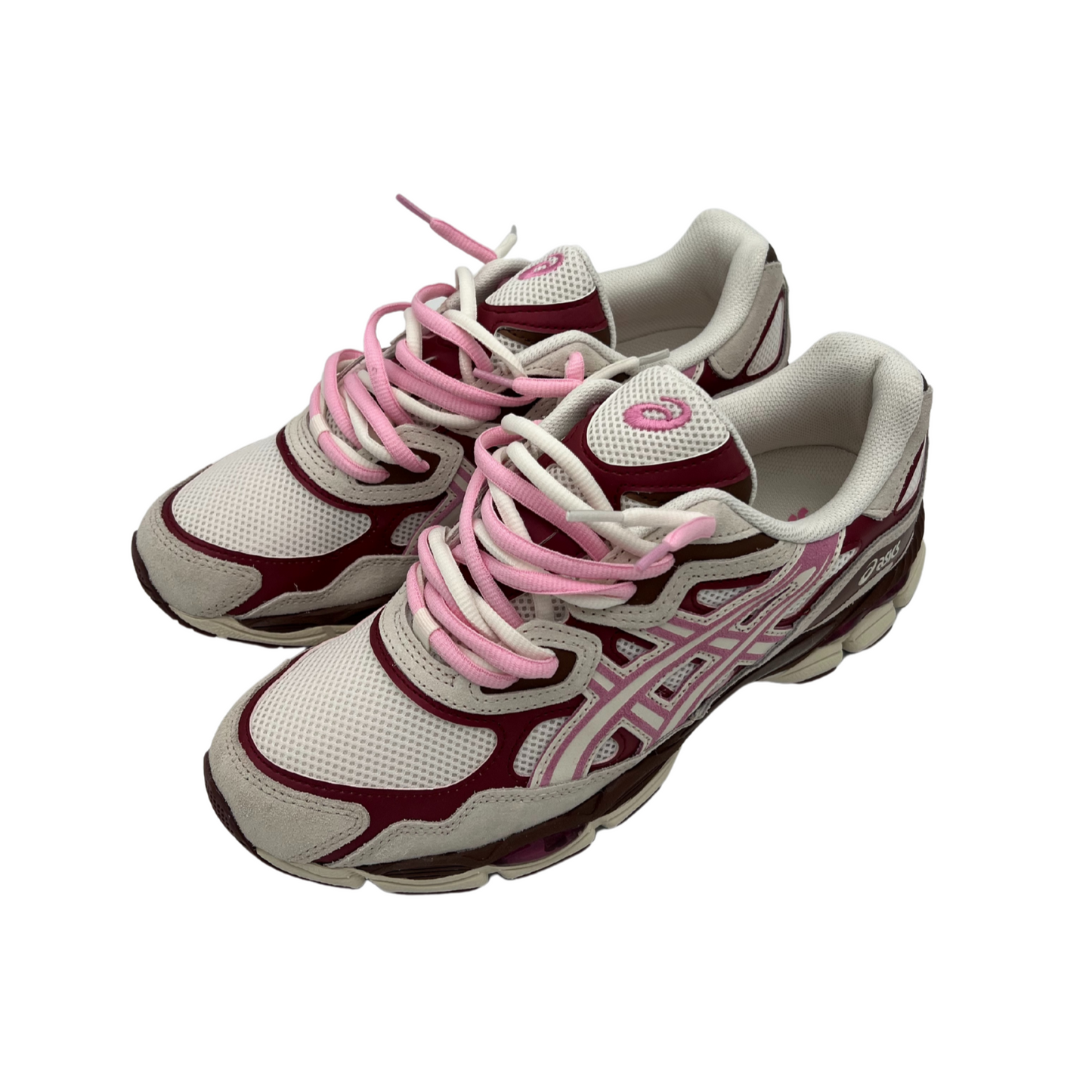 Asics gel nyc cream sweet pink double laced.
