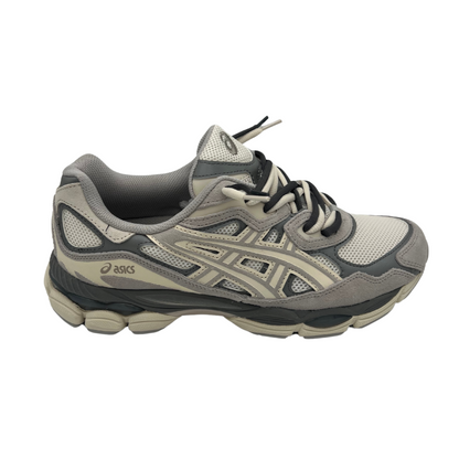 Asics gel nyc cream oyster grey double laced.