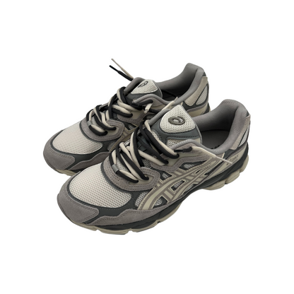 Asics gel nyc cream oyster grey double laced.