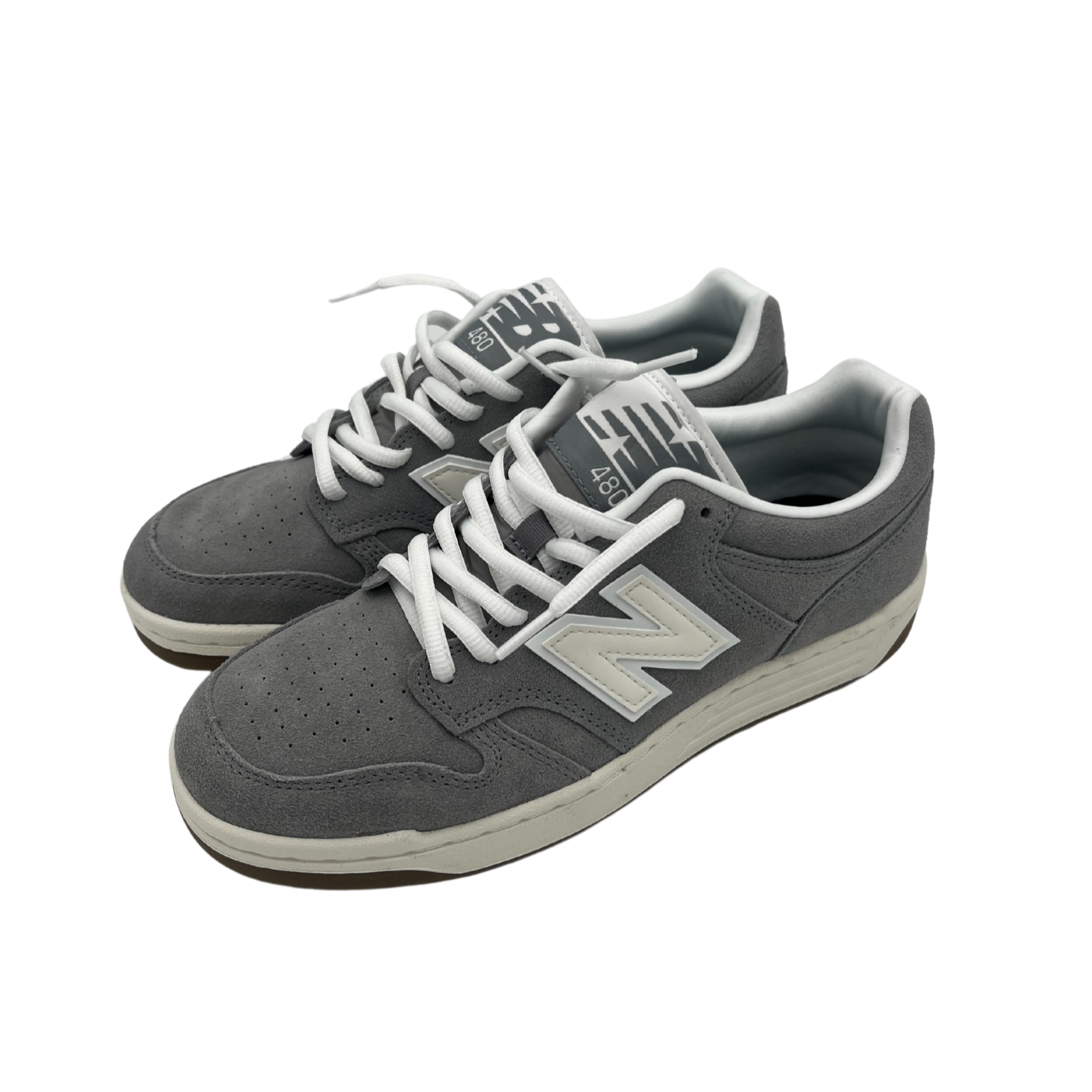 New balance 480 Slate Grey met Sea Salt en White.